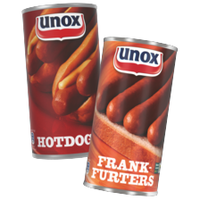 Unox Frankfurters of hotdogs